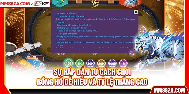 Sự hấp dẫn từ cách chơi rồng hổ dễ hiểu và tỷ lệ thắng cao